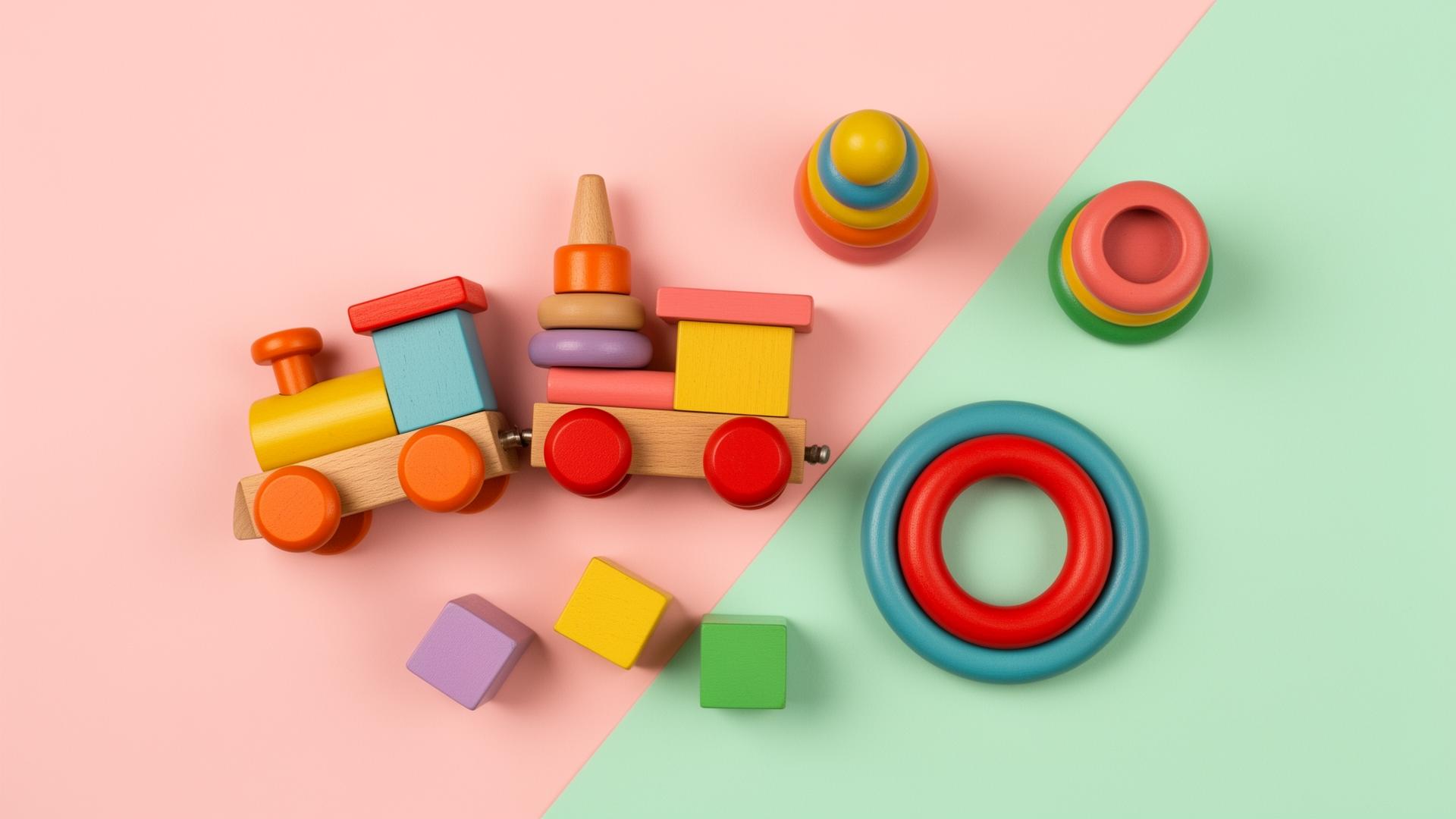 Bunte Kinderspielzeuge